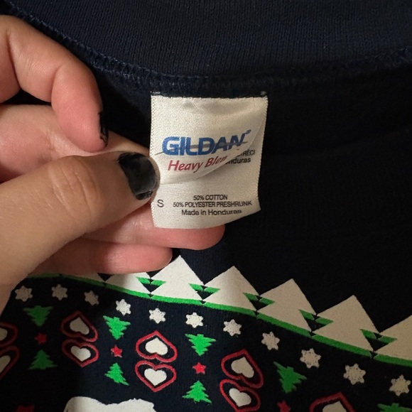 Dan and Phil Festive Sweater - Navy with Holiday Pattern - Picture 2 of 2